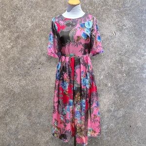 Floral Silk Dress